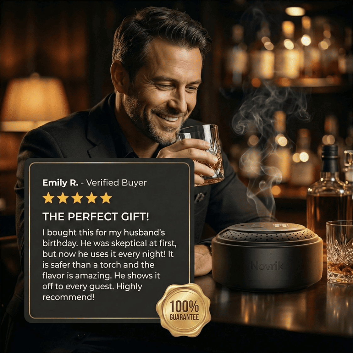 Novrik™ Electric Whiskey Smoker Kit